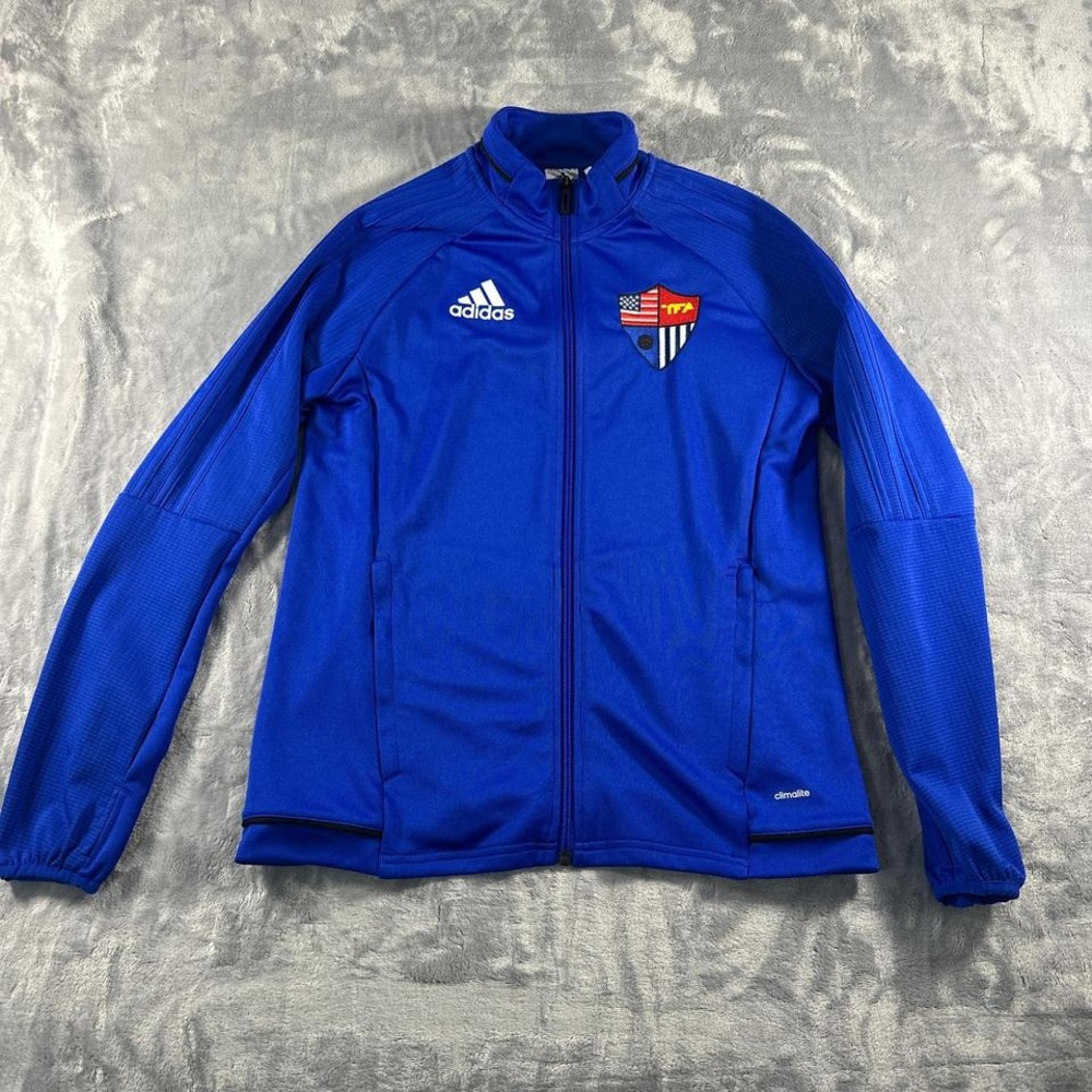 Adidas Climalite blue‎ jacket. Fits more like a medium